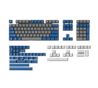 QPSJXN 165 Capas de Teclas de Perfil OEM de Doble Tiro Azul Gris Azul para teclados mecánicos con interruptores MX de retroiluminación RGB(165 OEM HLB-EN)