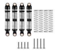 QPSJXN Amortiguador de Aceite de Amortiguador roscado de 53 mm Compatible con 1 18 Escala RC Actualización de rastreador Parte 4M 24 Conjunto de 4(4PCS Black)
