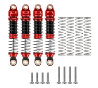 QPSJXN Amortiguador de Aceite de Amortiguador roscado de 53 mm Compatible con 1 18 Escala RC Actualización de rastreador Parte 4M 24 Conjunto de 4(4PCS Red)