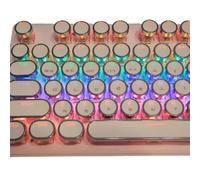 QPSJXN Bajas de bajo Perfil de Corea KeyCaps 104 Capas PBT Redondas universales compatibles con teclados mecánicos MX retroiluminados(Korean White 104)