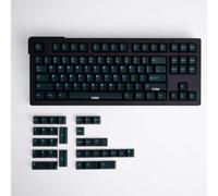 QPSJXN Capas de Teclas de Doble Toma translúcida 121 Compatible con teclados mecánicos RK61 87 100 61 64 68 75 84 87 104(Cyan-120keys)