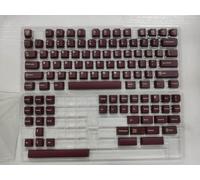 QPSJXN Capas de Teclas de Doble Toma translúcida 121 Compatible con teclados mecánicos RK61 87 100 61 64 68 75 84 87 104(Red-112keys)