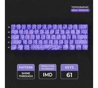 QPSJXN IMD-Tech 61/84/118 Topográfico KeyCap Set OEM Perfil Profile Shine-Through Design Accesorios de Teclado(Purple 61 Keys)