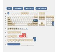 QPSJXN Retro KOA Perfil PBT KeyCaps para teclados mecánicos F75 F99 F87 Pro 60HE 68HE Experiencia de Juego Mejorada(GMK SoyMilk-KR)