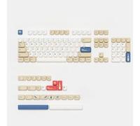 QPSJXN Retro KOA Perfil PBT KeyCaps para teclados mecánicos F75 F99 F87 Pro 60HE 68HE Experiencia de Juego Mejorada(GMK SoyMilk-JA)