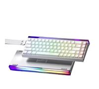 QPSJXN Teclado mecánico de Interruptor magnético Personalizable con RGB Backlight Hot Swap 8K cableado para Juegos y Regalo(White-Contour Line)