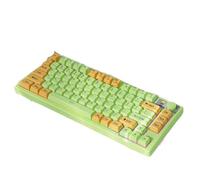 QPSJXN Teclado Recargable inalámbrico V75 con 2.4G y BT Conectividad Tipo-C Compatible para la Oficina y el Uso del hogar Green(Rainbow Light)