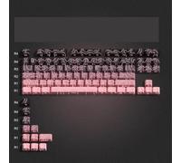 QPSJXN Teclas de Doble Disparo PBT Blancas Transparentes para interruptores MX compatibles con Varios teclados mecánicos(Ink)