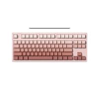 QPSJXN TKL Mechanical Keyboard 87 Hot Swap RGB Backlight Teclado con Capas PBT Compatibles con Tableta de PC y Escritorio(Pink Blush Side)
