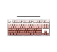 QPSJXN TKL Mechanical Keyboard 87 Hot Swap RGB Backlight Teclado con Capas PBT Compatibles con Tableta de PC y Escritorio(WT Blush Side)