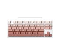 QPSJXN TKL Mechanical Keyboard 87 Hot Swap RGB Backlight Teclado con Capas PBT Compatibles con Tableta de PC y Escritorio(White Blush Side)