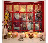 Qpswznk Tapiz de mandala Copo Nieve Santa Claus tapiz místico para dormitorio, decoración estética arte de pared, accesorios de dormitorio, decoración estética de habitación 150x130cm