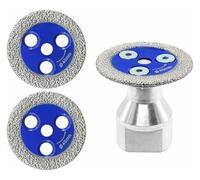 QPSYYB Disco de amolar for hormigón, baldosas cerámica, mini disco con brida M14 58 extraíble, 3 hojas sierra grabado soldadas al vacío diamante,0414