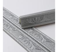 QPTGWPBZY Zócalo de Espuma Autoadhesivo Impermeable | Borde de Papel Pintado Premium de 4,6 m for decoración del hogar(Gray,W12cm)