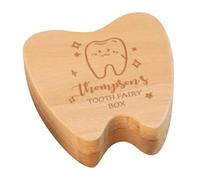 Qpz741 - Almacenamiento de dientes conmemorativos hecho a mano para el crecimiento del bebé, recuerdo para el crecimiento del bebé (C, 12 x 12 x 3,5 cm)