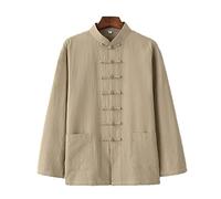 QPZK Conjunto de Arte marcial de Uniforme de algodón Tai chi, Traje de Sabor Unisex Ropa Tradicional Tradicional Ropa Kung fu metitación Uniforme de Ejercicio transpirabl Yellow-XL