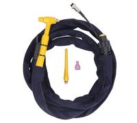 QQ150A Kit de Antorcha TIG de 4 M Antorcha de Soldadura de Argón Enfriada por Aire con Cubierta de Tela de Tubo de Silicona Conexión de Tuerca M16 Accesorios Completos para