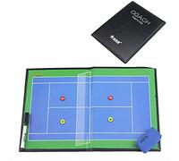 QQAA Pizarra Tenis Entrenador Magnetica, Carpeta Táctica de Tenis, 42x27cm, Plegable, con Rotulador y Borrador, Regalos para Entrenadores de Tenis