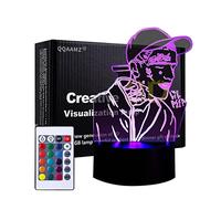 QQAAMZ Lil Peep Rapero 3d Led Anime Luz De Noche Decoración Del Hogar Colorido Celebridad Fiesta De Cumpleaños Usb Lámpara De Escritorio Regalo Para Fans