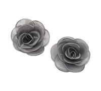 QQLADY 1 par de Clips de zapatos de flor rosa extraíbles para mujer, abalorios de flores de tela desmontables, hebillas de zapatos de boda, adornos de tacones altos