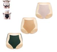 QQLADY Bragas de Panel de Color de Levantamiento de Cadera, Calzoncillos de Levantamiento de Cadera de Cintura Alta, Bragas de Control de Barriga Ropa Interior Mujer (L,3PCS-a)