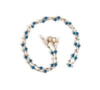 QQLADY Cadena de gafas de cristal bohemio para mujer, máscara con cuentas de corazón y perlas, cuerda colgante, accesorios para gafas, cadena para máscara, gafas de sol, cadena de cuerda