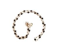 QQLADY Cadena de gafas de cristal bohemio para mujer, máscara con cuentas de corazón y perlas, cuerda colgante, accesorios para gafas, cadena para máscara, gafas de sol, cadena de cuerda