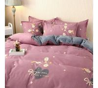 QQLADY Funda nórdica de Terciopelo de Leche Engrosada de una Sola Pieza, Funda nórdica de Franela de Terciopelo Coral Doble para Estudiantes, Calidez de Invierno