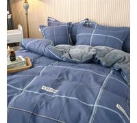 QQLADY Funda nórdica de Terciopelo de Leche Engrosada de una Sola Pieza, Funda nórdica de Franela de Terciopelo Coral Doble para Estudiantes, Calidez de Invierno