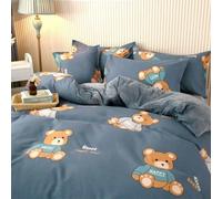 QQLADY Funda nórdica de Terciopelo de Leche Engrosada de una Sola Pieza, Funda nórdica de Franela de Terciopelo Coral Doble para Estudiantes, Calidez de Invierno