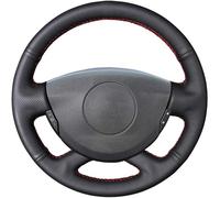 QQLADY Funda para Volante para Renault Laguna 2001 2002 2003 2004 2005-2007, Cubiertas del Volante de Bricolaje, Funda de Cuero para Volante de Coche Cosida a Mano, Antideslizante y Suave