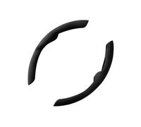 QQLADY Funda Volante Coche para VW Vento/ID.4 Pro/Golf Life, Funda de Volante de Ante de Dos Secciones, Antideslizante, Duradera, Transpirable, Absorbe Sudor, Ultra Fina,B Black