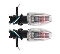 QQLADY Indicador señal Giro 2 Luces Intermitentes Motocicleta Compatibles Con Kawasaki Para Ninja ZX-6R 636 600 ZX-6RR KLE 500 KLE 650 Z750S(Clear)