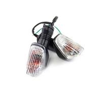 QQLADY Indicador señal Giro Compatible Con Kawasaki Para Z900 KLE 500/650 NINJA ZX6R ZX6RR KLR650 Luz Señal Giro Delantera/trasera Motocicleta(Clear)