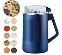 QQLADY Molinillo casero Extremo de 8 Cuchillas,Molinillo de café eléctrico,Máquina de molienda Multifuncional para Cereales, Máquina de molienda de Polvo pequeña para el hogar (Dark Blue,S)