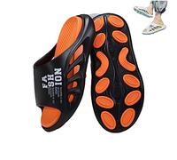 QQLADY Sandalias de recuperación para Hombre con Fascitis Plantar cómoda, con Soporte para el Arco, Pantuflas ortopédicas cómodas y livianas (41/42,Black)