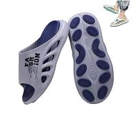 QQLADY Sandalias de recuperación para Hombre con Fascitis Plantar cómoda, con Soporte para el Arco, Pantuflas ortopédicas cómodas y livianas (45/46,Gray Blue)