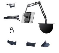 QQLADY Soporte Oculto para Tableta y teléfono, Soporte retráctil para Tableta con Hendidura Insertable y Clip para tumbarse en la Cama, Junto a la Cama (L,1PCS)