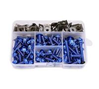 QQLADY Tornillos De Carenado para Hon┐da para CRF1000L Africa Twin CB F1000 600F F600 R600F 175 Uds Kit Tornillos Carenado Chasis Motocicleta Clips Sujeción Tuercas Tornillo M6(Blue)