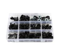 QQLADY Tornillos De Carenado para Y&amaha para YZF-R6 para R6 2003 2004 2005 para R6S 2006 2007 2008 2009 Kit Completo Tornillos De Carenado para Motocicleta Clips Tuercas De Acero(Black)