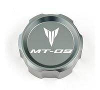 QQLADY Z For MT09 MT-09 FZ09 2015-2019 2020 Piezas de Motocicleta CNC Tapa de llenado de Aceite Tapas de depósito de Tanque de líquido de Frenos Delantero y Trasero X(1 Rear Cap-Grey)