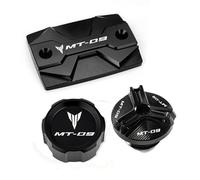 QQLADY Z For MT09 MT-09 FZ09 2015-2019 2020 Piezas de Motocicleta CNC Tapa de llenado de Aceite Tapas de depósito de Tanque de líquido de Frenos Delantero y Trasero X(3-Black)