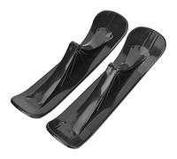 Qqmora 1 par de Accesorios de Trineo para Tablas de esquí, Trineo de Nieve Duradero para Niños, Diversión Al Aire, Hecho de PE, 38x11x9cm, Color Negro