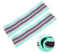 Qqmora 2 Bandas de Resistencia para Fitness, Elásticas Antideslizantes para Levantamiento de Cadera y Modelado del Cuerpo en Casa, Gimnasio o Al Aire, Correa Tejida de Calidad de 38 Cm (Verde Menta)