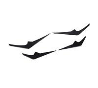 Qqmora 4 UNIDS SPOILER DE VENTILACIÓN DEL PARACHOQUES DELANTERO CANARDS AERODINÁMICO PARACHOQUES VENTILACIÓN DIVISOR ALETAS RECAMBIO DE REEMPLAZO PARA X6 G06 LCI M SPORT 2023 Y (Negro brillante)