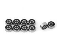 Qqmora 623-2RS Rodamientos en Miniatura 10 Piezas Bola de Acero Sellada con Goma Doble para Proyectos de Eje de 3 Mm
