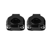 Qqmora Abrazadera Elevadora de Manillar de Motocicleta Universal de Aleación de Aluminio, Diseño Mecanizado CNC Duradero, Fácil Instalación para Todos los Modelos de Motocicleta de 28 Mm, Negro, 2