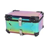 Qqmora Baúl con Cerradura de Seguridad para el Agua, Aleación de Aluminio, Ajuste Universal, 65L, para Casco, Equipaje, Colorido