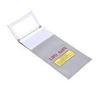 Qqmora Bolsa de Almacenamiento a Prueba de Explosiones Ignífuga para Batería de Iones de Litio para Protección de Batería, Material de PVC a Prueba de Salpicaduras, 10x20 Cm, Plateado, Adecuado para