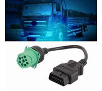 Qqmora Cable de Diagnóstico para Camión Adaptador OBD2 Premium de 9 Pines a 16 Pines para Motor Diésel, Flexibilidad y Durabilidad Superiores, Apto para Talleres de Reparación de Camiones y